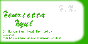 henrietta nyul business card